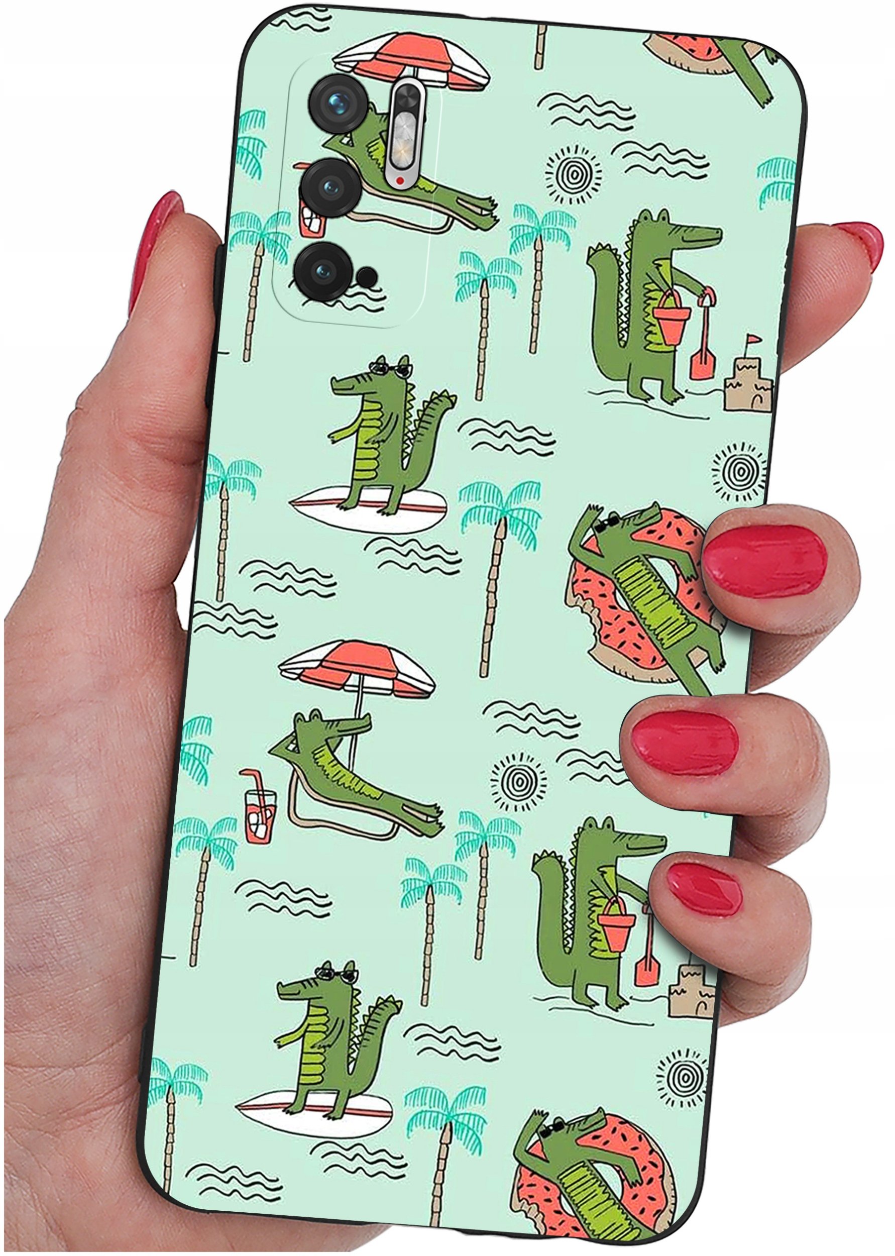 ETUI do Xiaomi Redmi Note 10 5G | WZORY | SILIKONOWE MATT CASE + SZKŁO 9H