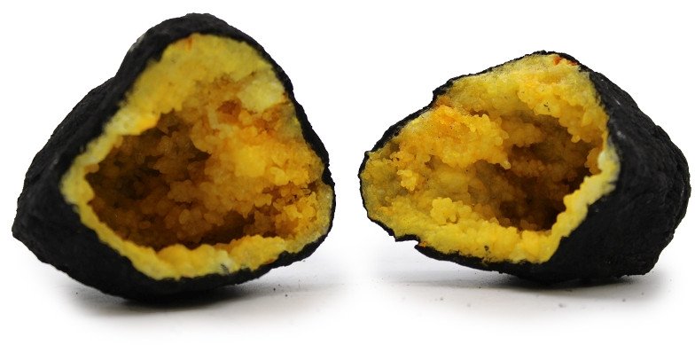 Kolorowa Geoda Kalcytowa - Czarna Skała - Żółta