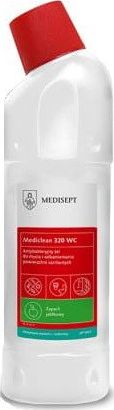 Medisept Mediclean MC 320 WC antybakteryjny żel do mycia i odkamieniania powierzchni sanitarnych o zapachu jabłkowym. 750ml