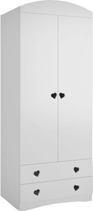 Elior Biała nowoczesna szafa dziecięca - Nolia 6X