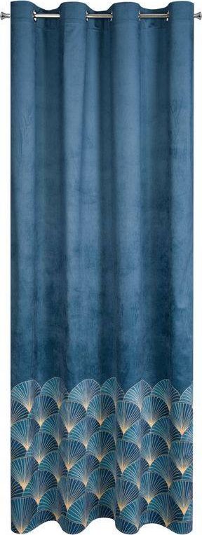 Eurofirany Zasłona Design91 Welwet Gina Granatowy 140x250