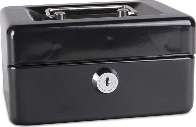 Donau Kasetka na pieniądze DONAU, mała, 152x80x115mm, czarna