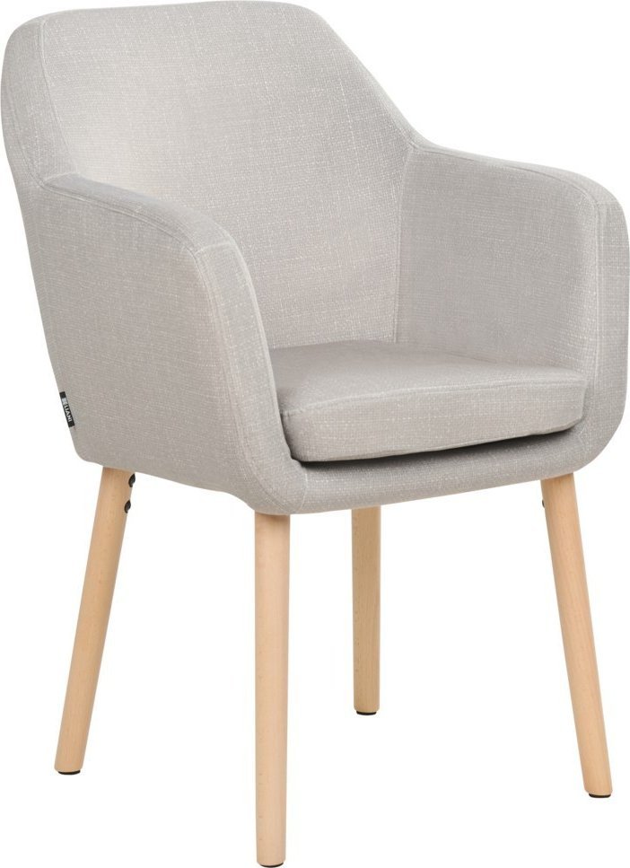 Beliani Krzesło do jadalni welurowe beżowoszare YORKVILLE II