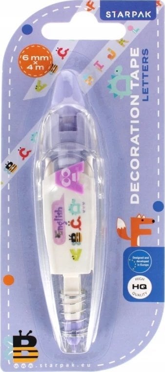 Starpak TASMA DEKOR SPRZYL LITERKI 6MM/4M B/C 12/432 PG