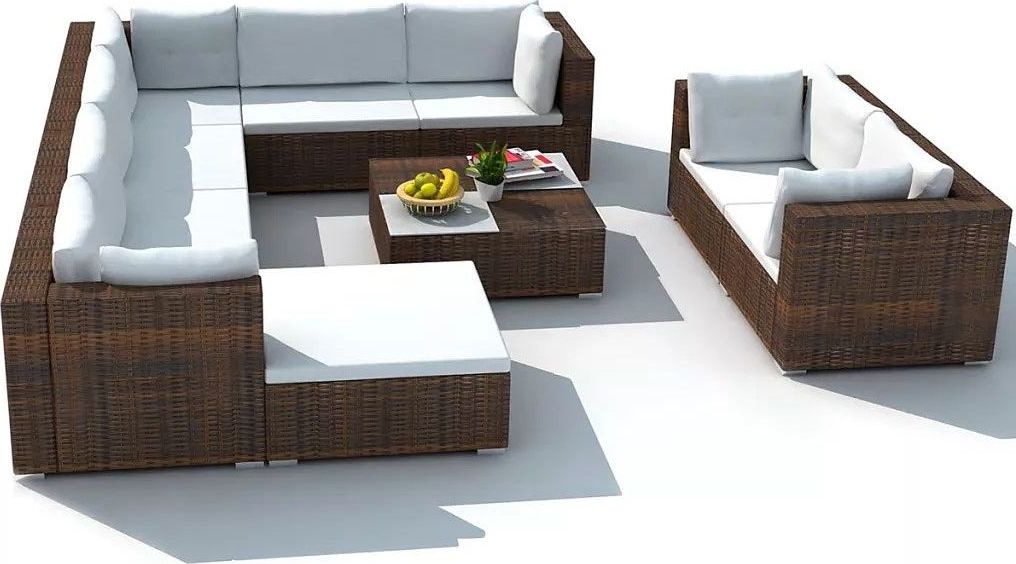 Elior zestaw mebli ogrodowych Daran, brązowy (4180)