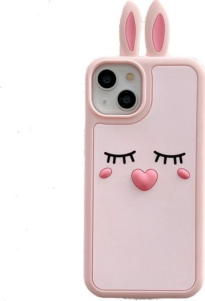GEL ETUI DO IPHONE 12/12 PRO CASE OBUDOWA RÓŻ KRÓLIK