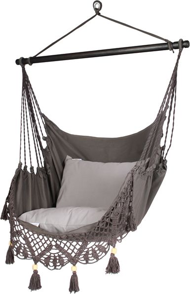 Koala Fotel hamakowy boho, Szary AHC-11