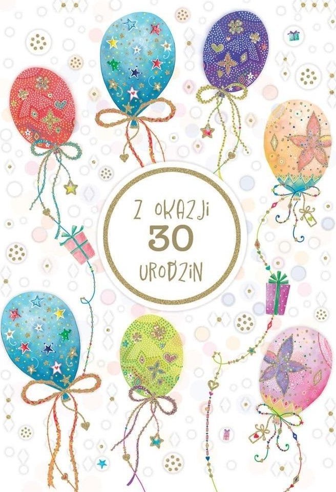 Karnet okolicznościowy Urodziny 30