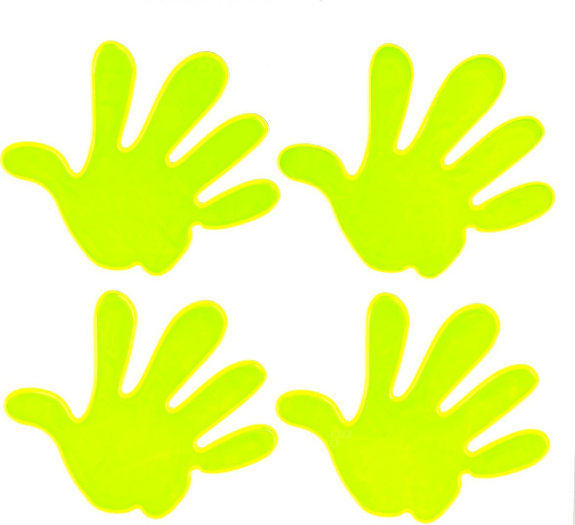 AMiO Naklejki fluorescencyjne odblaskowe ostrzegawcze dla dzieci łapki amio-03942