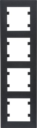 Hager Lumina intense ramka 4-krotna pionowa czarna (WL5643)
