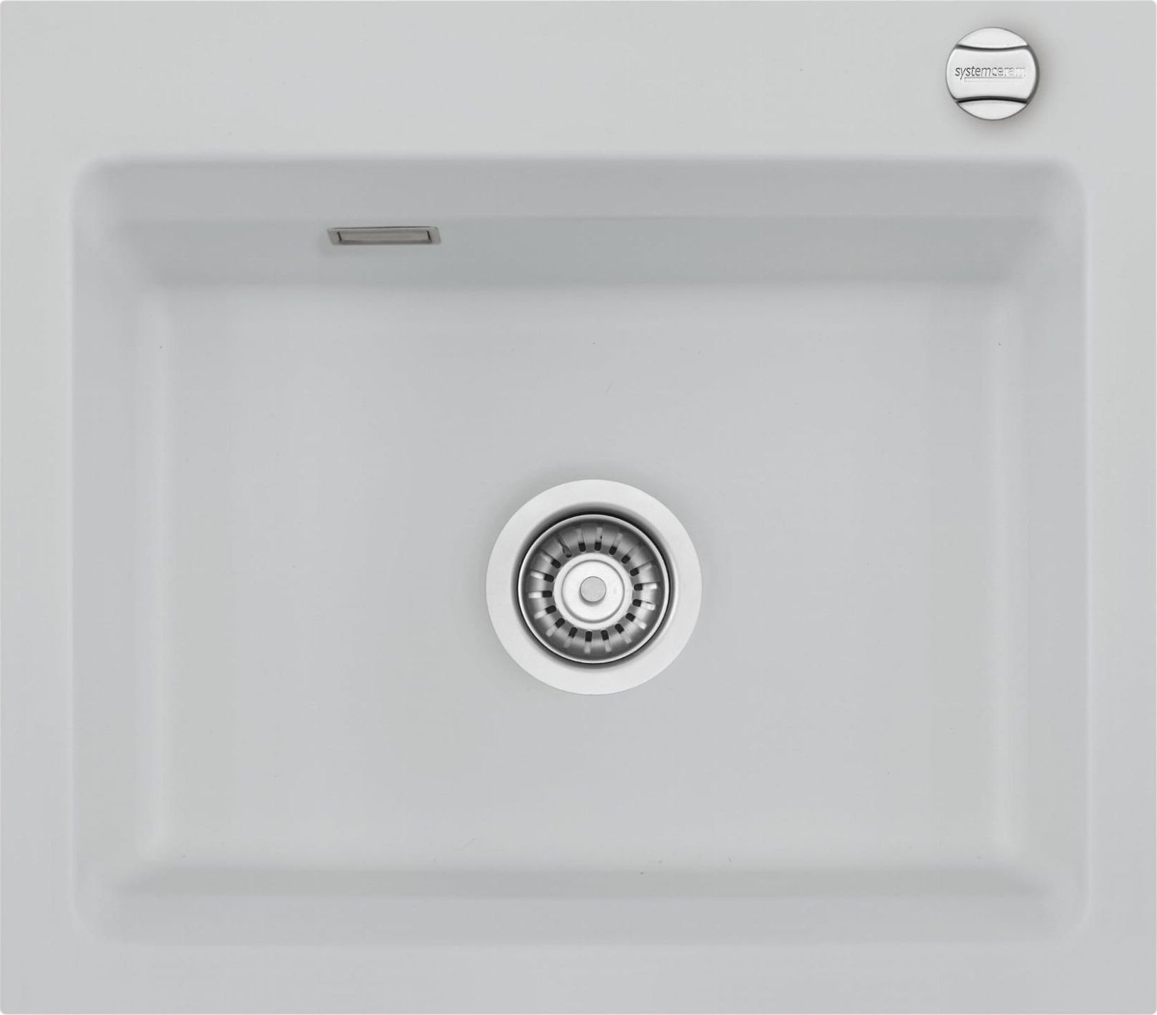 Zlewozmywak SYSTEMCERAM Systemceram Kara 57 Alu zlewozmywak ceramiczny, korek manualny
