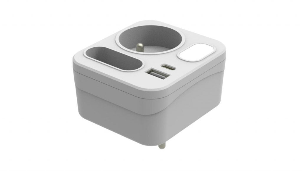 Rozgałęźnik MARINA 2x USB (A+C) PD 20W ze światełkiem nocnym orientacyjnym szybkie ładowanie / 34110