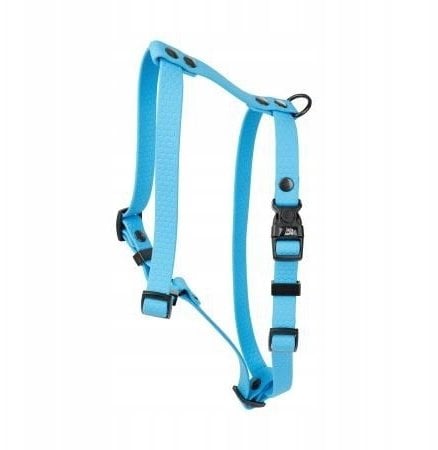 Szelki dla psa z wytrzymałej gumy, niebieskie, 16mm/30-60cm