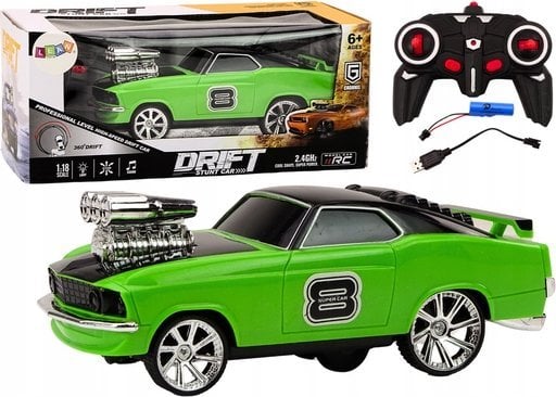 LeanToys Autko Zdalnie Sterowane 1:18 Drift 360 Światła Dźwięki Pomarańczowy