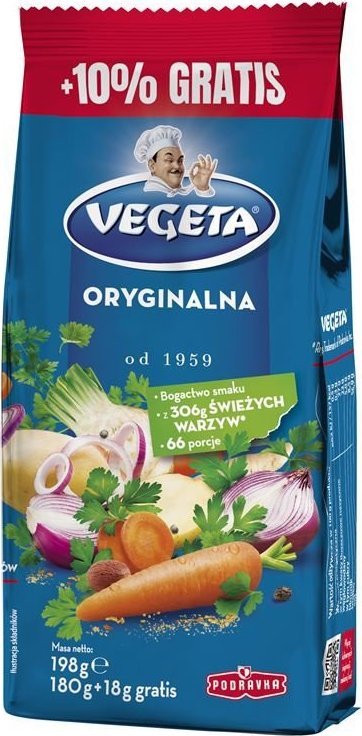 Podravka Podravka Przyrawa vegeta 180 g + 10%