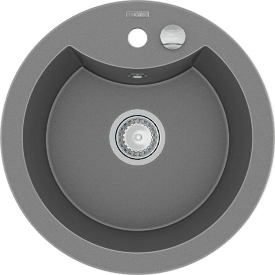 Zlewozmywak Mexen Diego granitowy 1-komorowy 488 x 480 mm, szary - 6512481000-71