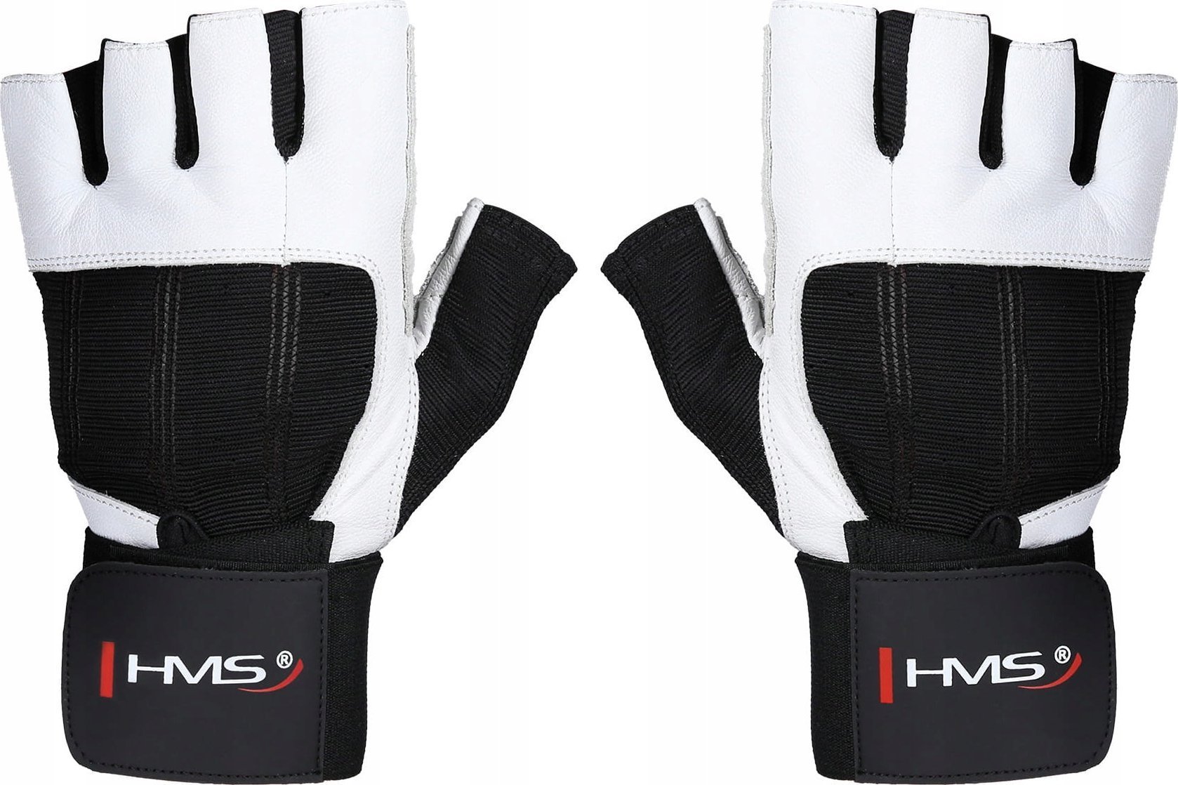 HMS RST04 WHITE-BLACK ROZM. S RĘKAWICE NA SIŁOWNIĘ HMS