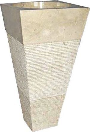 Umywalka INDERA Wolno stojąca umywalka z kamienia Pedestal IDS 141 Cream