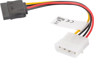 Lanberg Molex - SATA, 0.15m, Wielokolorowy (CA-HDSA-10CU-0015)