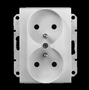 Schneider Electric Gniazdo podwójne z/u 16A aluminium (SDN2800960)