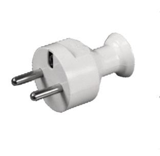 Opal Wtyczka prosta rozbieralna 2P 16a biała