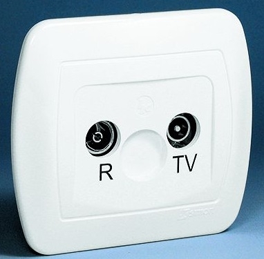 Kontakt-Simon Gniazdo antenowe RTV 3,5dB końcowe białe (AAK/11)