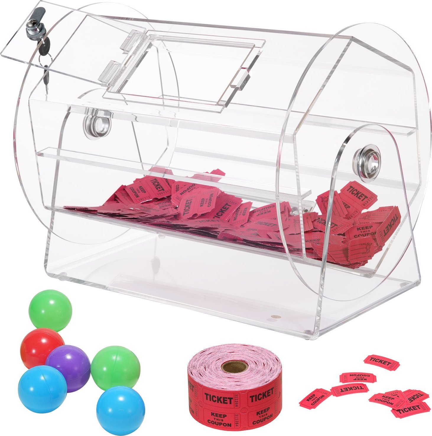 Bęben loteryjny akrylowy 41 x 32 cm