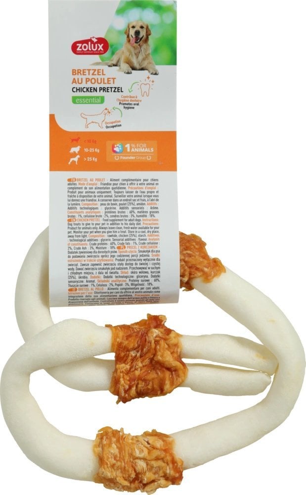 ZOLUX Gryzak dla psa precel z kurczakiem 12 cm