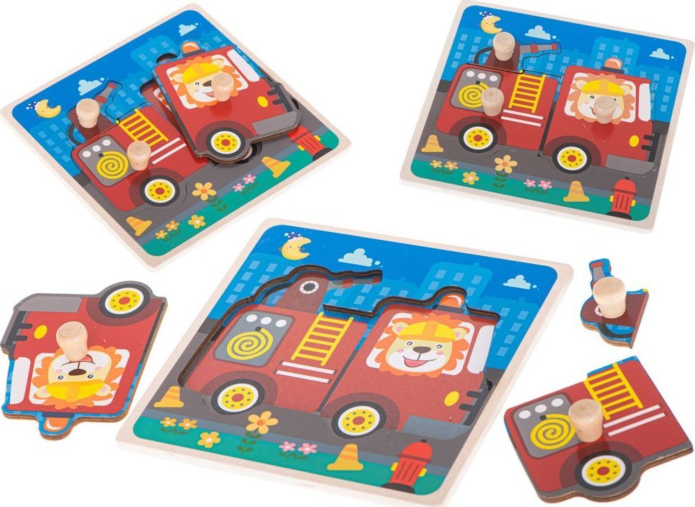 Puzzle drewniane układanka straż pożarna