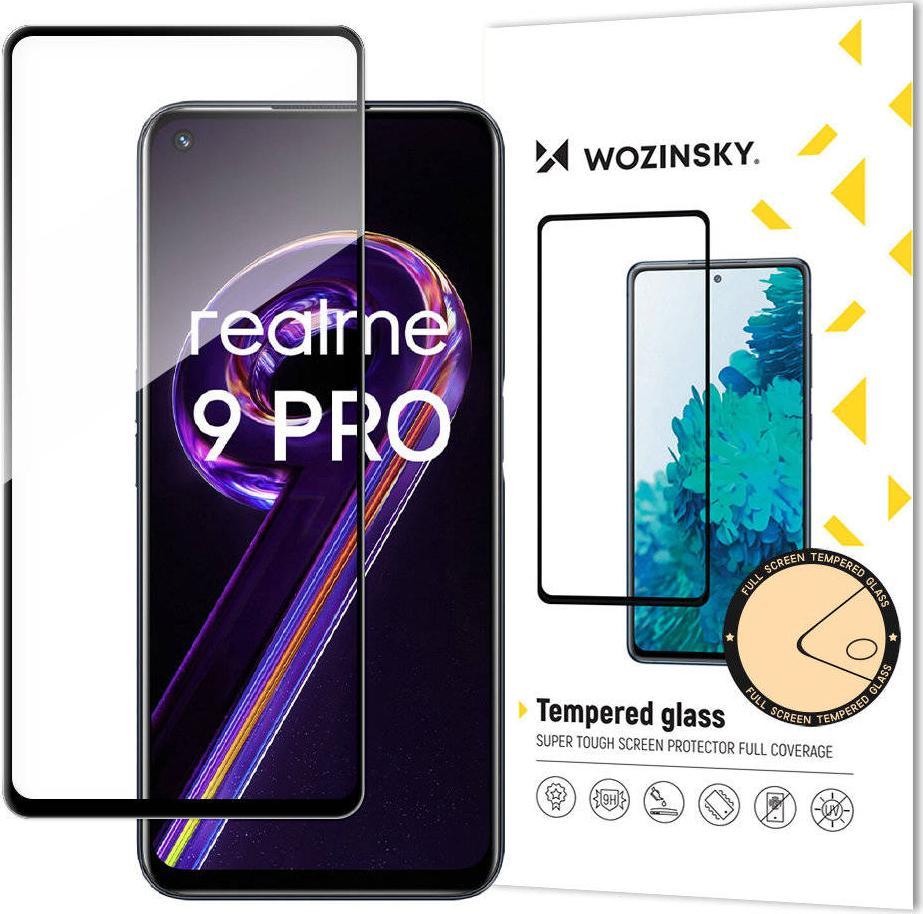 Wozinsky Wozinsky super wytrzymałe szkło hartowane Full Glue na cały ekran z ramką Case Friendly Realme 9 Pro czarny