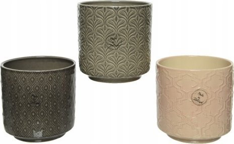 Kaemingk Osłonka ceramiczna na kwiaty ozdobna 13 x 13 cm 1szt