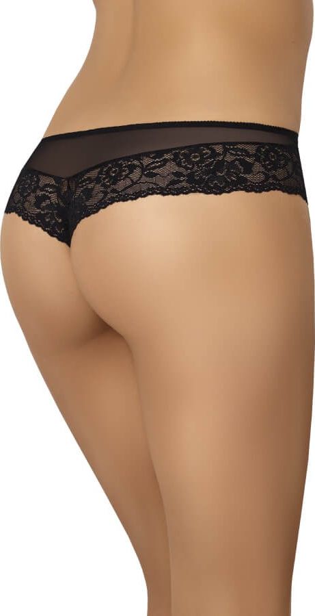 Teyli Brazyliany koronkowe Rock czarne L Czarny