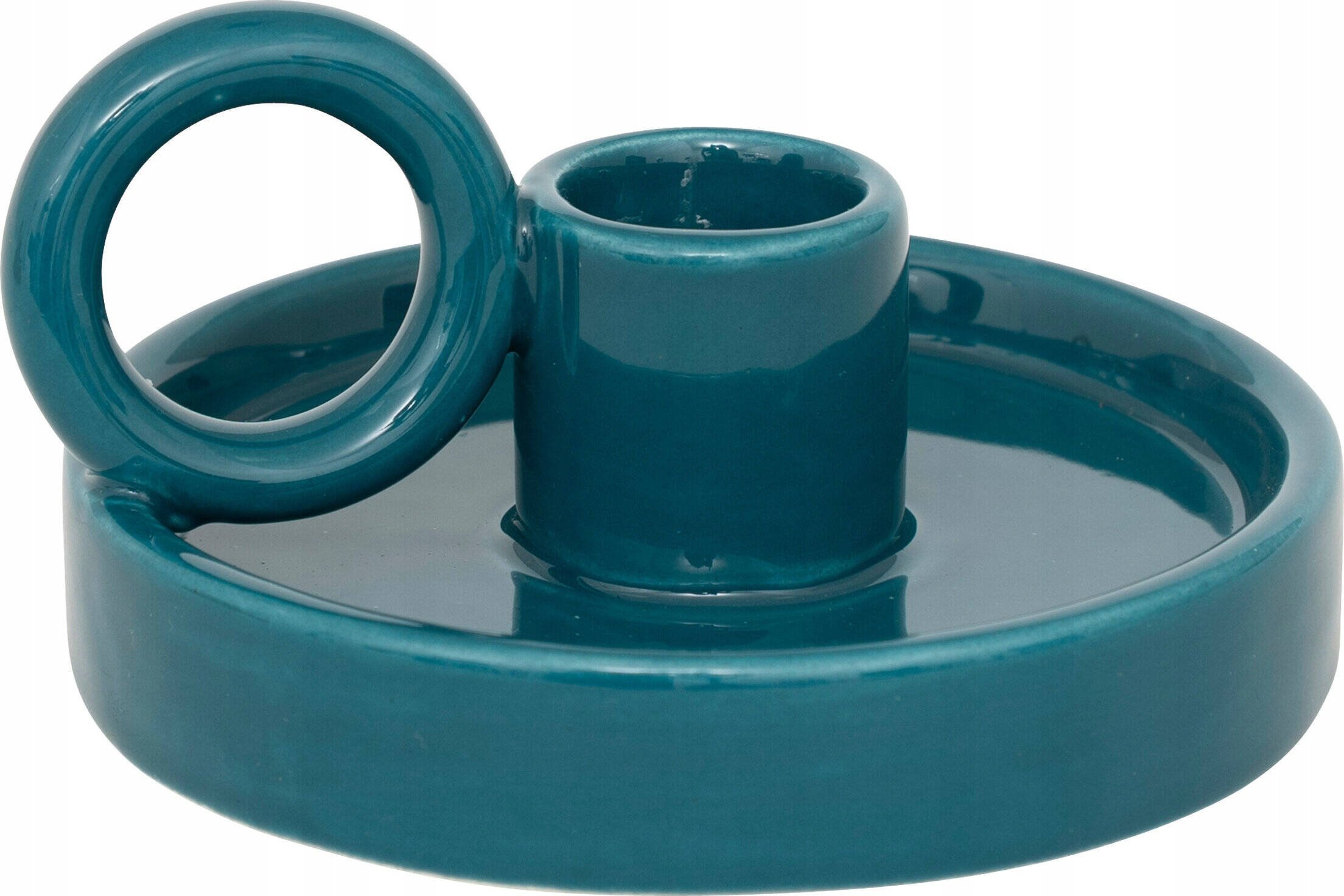 Ceramiczny świecznik YUCATAN z dużym uchem