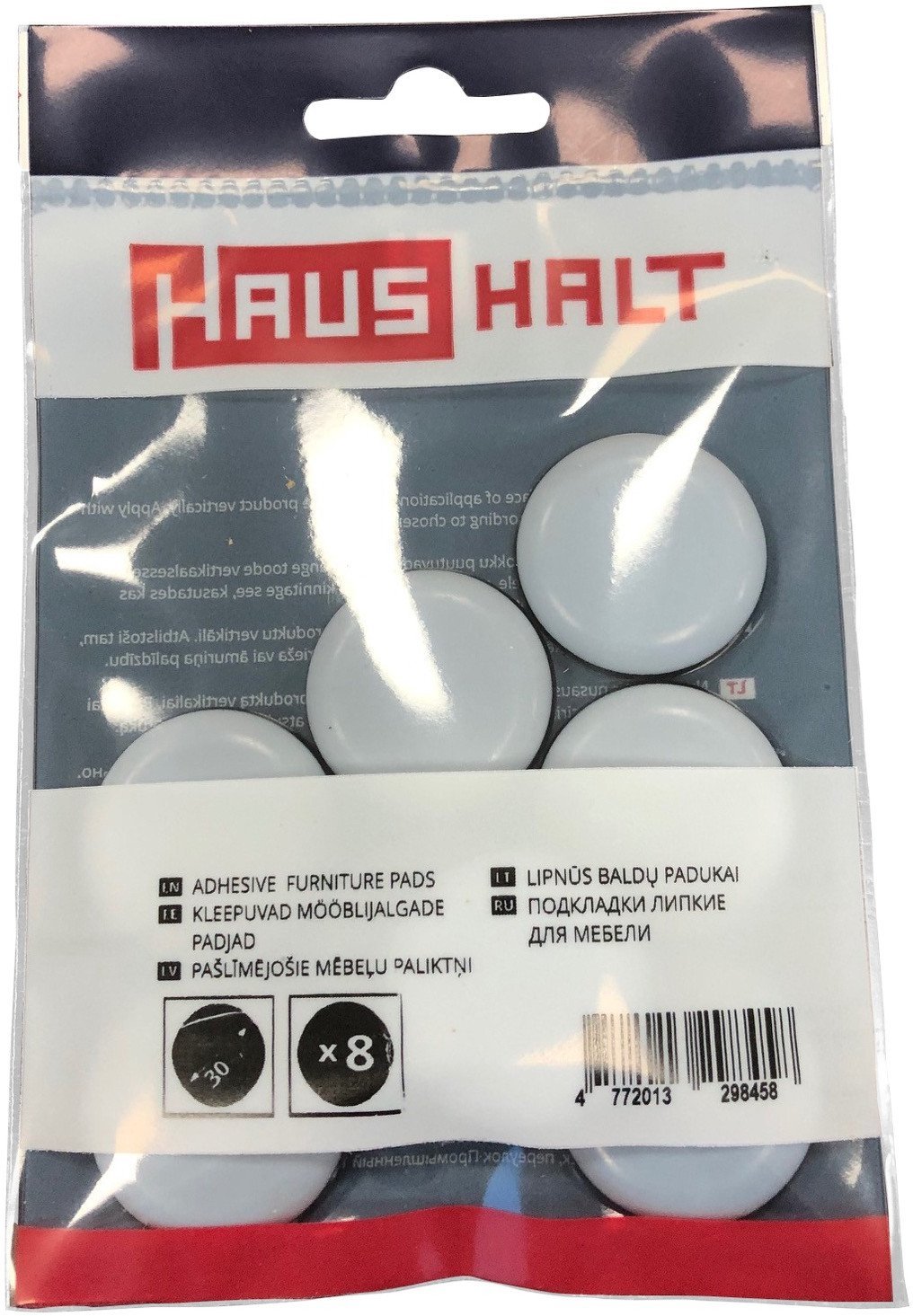 ADHESIVE PADS D 30MM 8PCS GREY PTFE