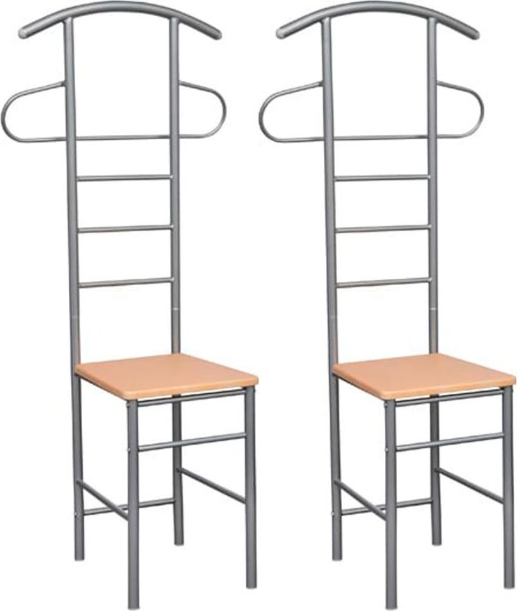 Elior Zestaw dwóch metalowych krzeseł z wieszakiem - Harvey