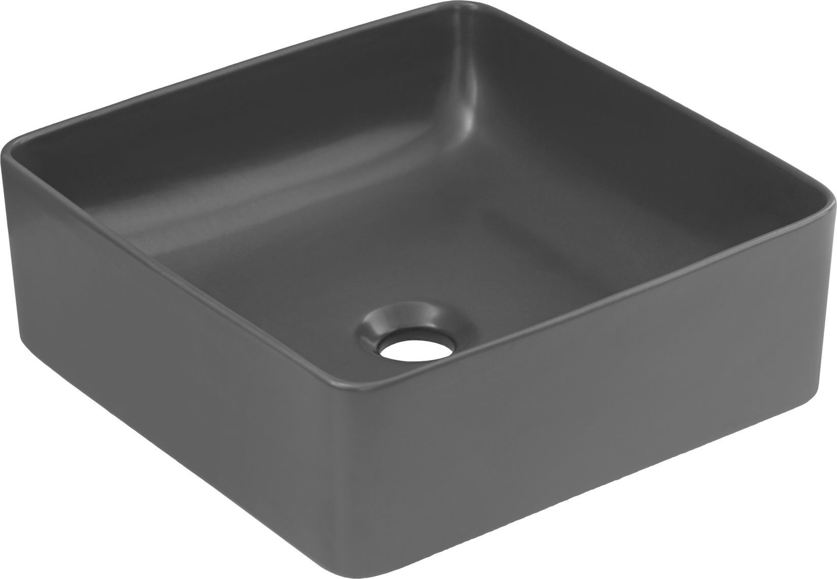 Umywalka Comad Umywalka nablatowa do łazienki, Slim, 37x37x13 cm, grafitowy