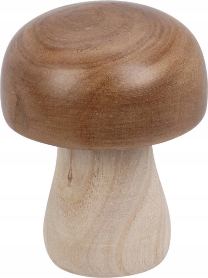 Home Styling Collection Drewniana figurka grzybek, 15 cm