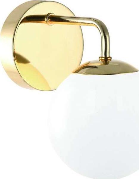 Kinkiet Orlicki Design LAMPA ścienna Bao Parette Gold IP44 Orlicki Design loftowa OPRAWA szklana kula KINKIET do łazienki IP44 złoty biały