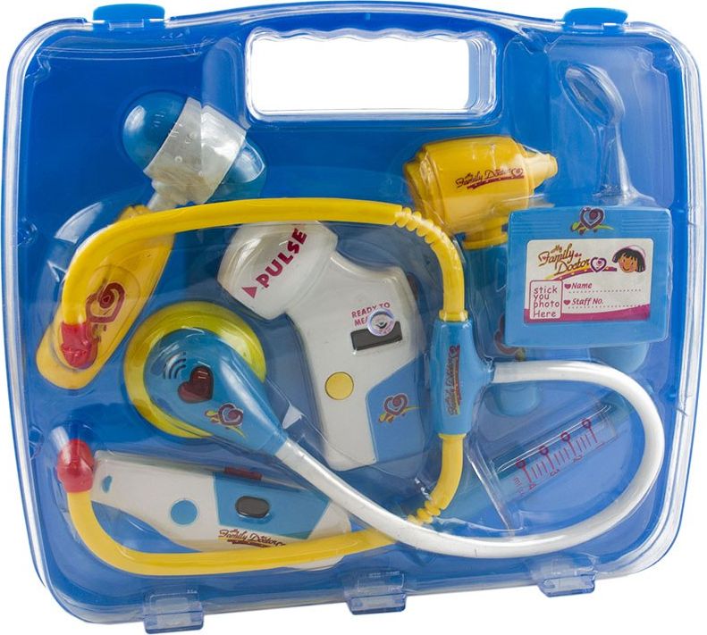 Zestaw lekarza w walizce doktor +światła niebieski