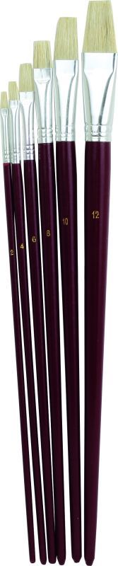 Grand PĘDZLE 685B PŁASKIE 6 SZT. 2-12 SZCZECINA GRAND