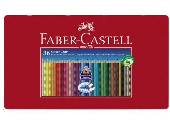 Faber-Castell Kredki Grip 2001 36 Kolorów Opakowanie Metal Faber-Castell (112435 FC)