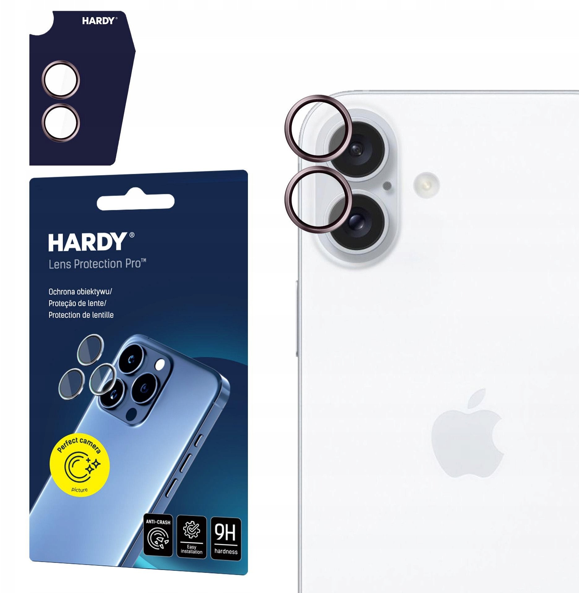 Apple iPhone 16/16 Plus - HARDY Lens Protection Pro Pink