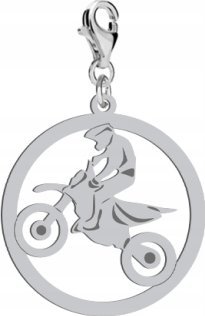Radziszewska Jewellery Srebrny Charms Motocross DEDYKACJA GRATIS