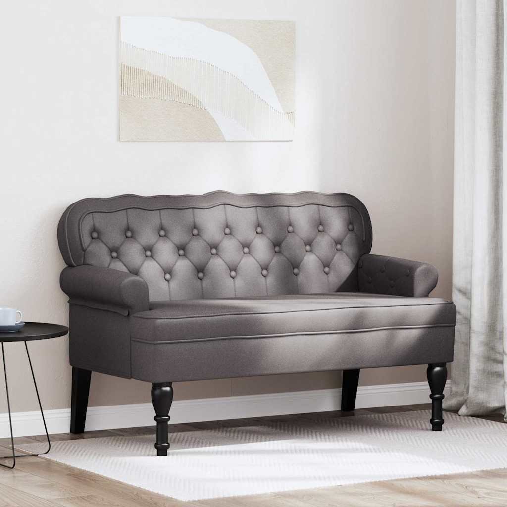 vidaXL Fotel Chesterfield Szary 119.5 x 64.5 x 75 cm Skóra