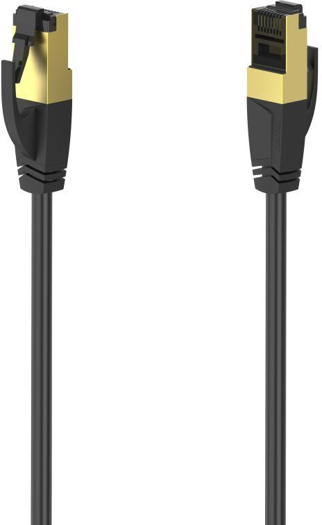 Hama Network Cable Cat 8 S/FTP ekranets 0 5 m melna - Vads