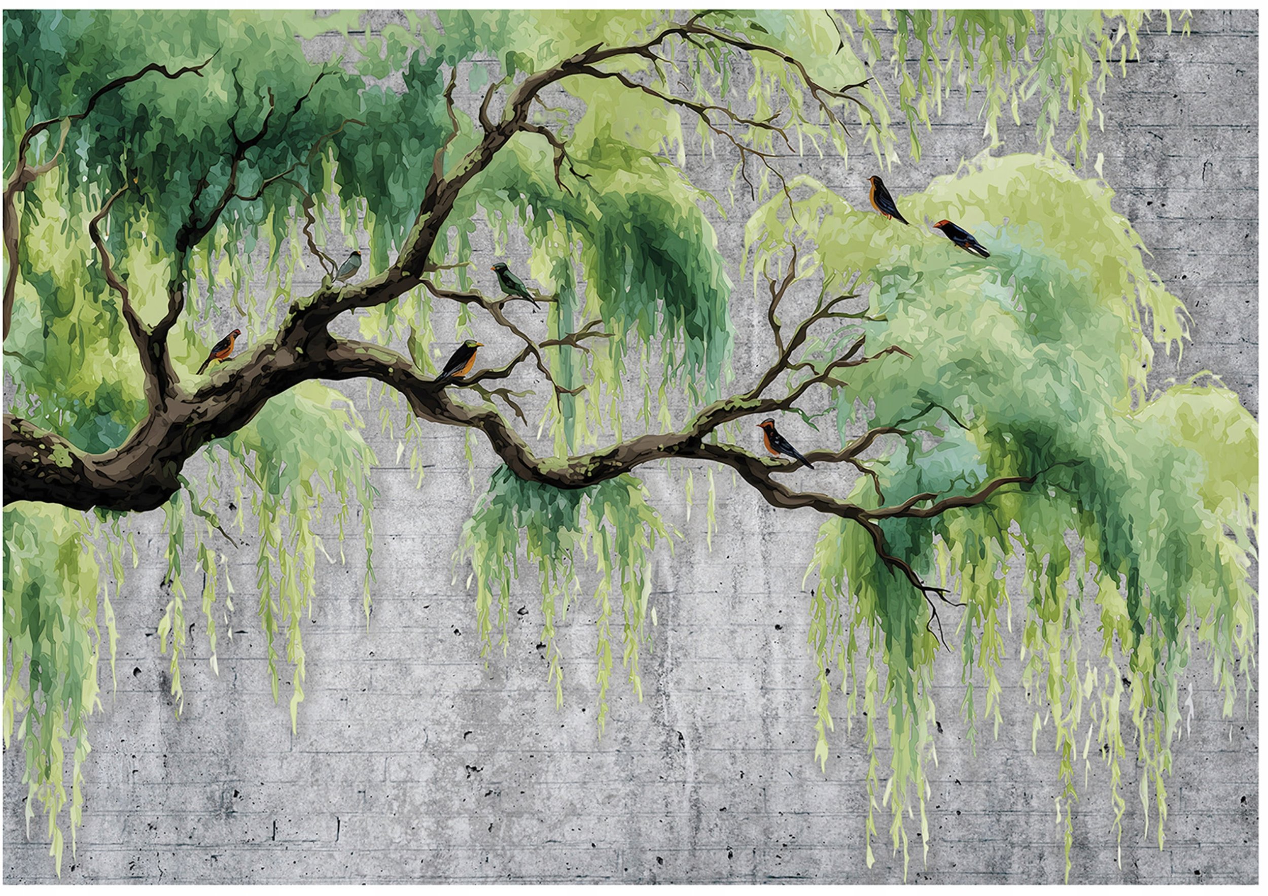 Wallarena Fototapeta na flizelinie drzewo beton do sypialni i salonu 250x175