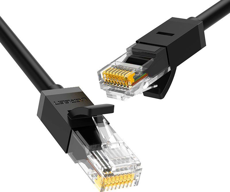 Ugreen Ugreen Kabel Przewód Internetowy Sieciowy Ethernet Patchcord Rj45 Cat 6 Utp 1000Mbps 20M Czarny (20166)