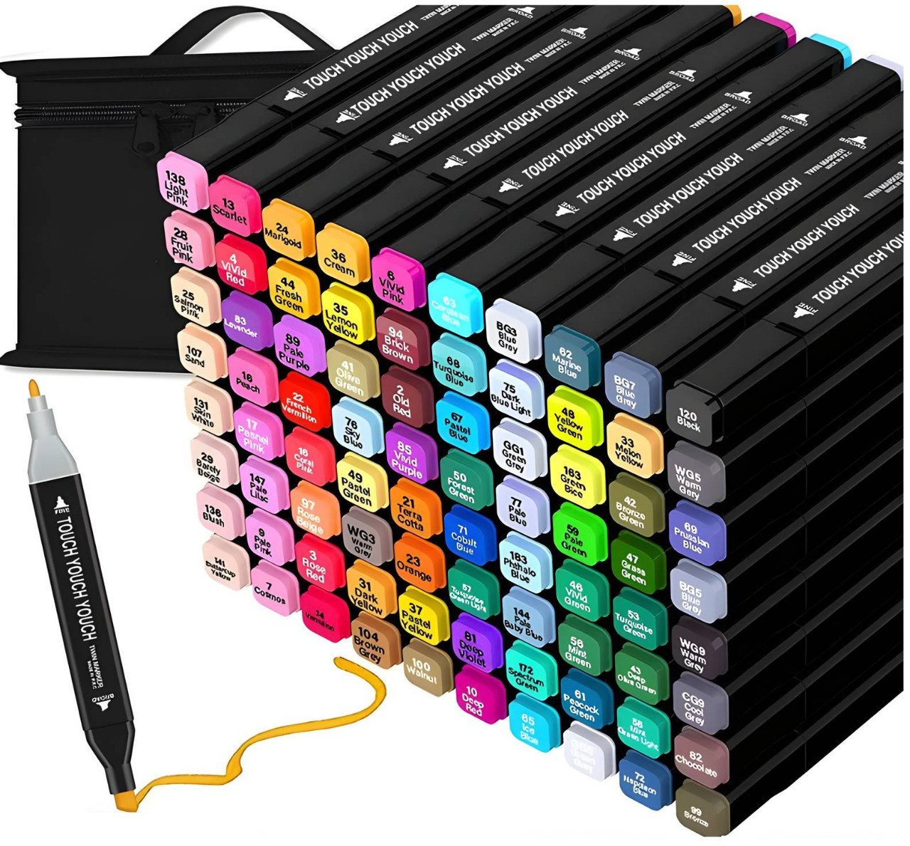 TG70309 MARKERY ALKOHOLOWE PISAKI DWUSTRONNE ZAKREŚLCZE 120szt