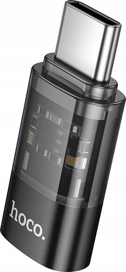 HOCO adapter Typ C (męski) do Lightning (żeński) UA36D transparentny czarny