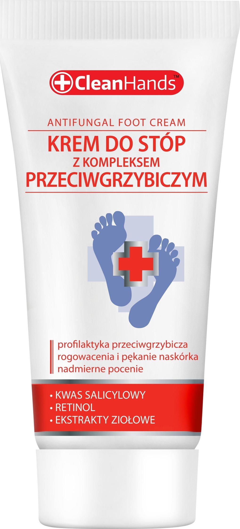 Clean Hands Krem do stóp z kompleksem przeciwgrzybicznym 30ml